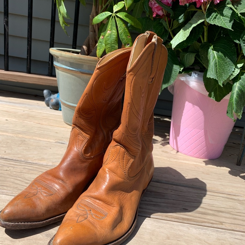 Mens leather cowboy boots